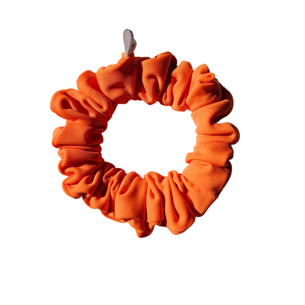 Small size fluorescent orange swim scrunchie