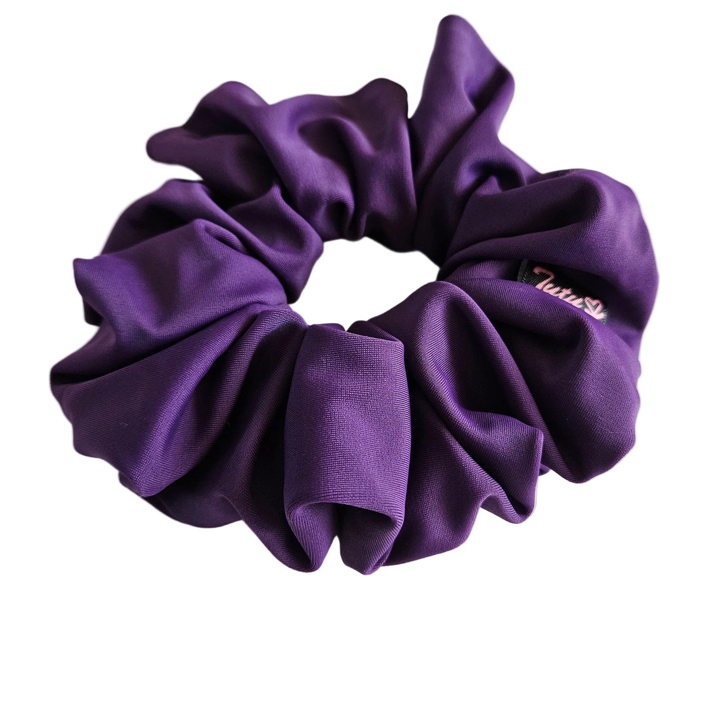 Deep plum lycra swim scrunchie
