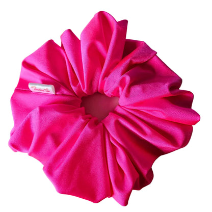XXL fluorescent pink lycra swim scrunchie 