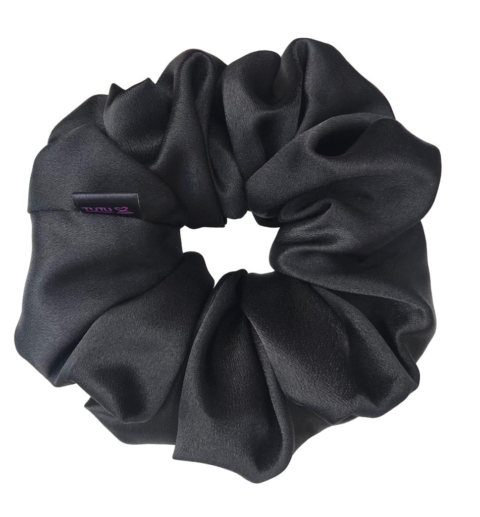Luxury Satin Scrunchie - RAVEN