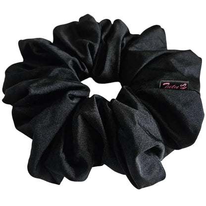 Black lycra swim scrunchie 