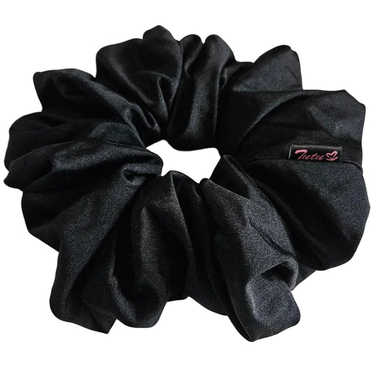 Black lycra swim scrunchie 