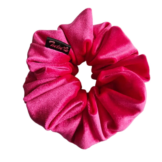 Luxurious Hot Pink Velvet Scrunchie - SOFIA