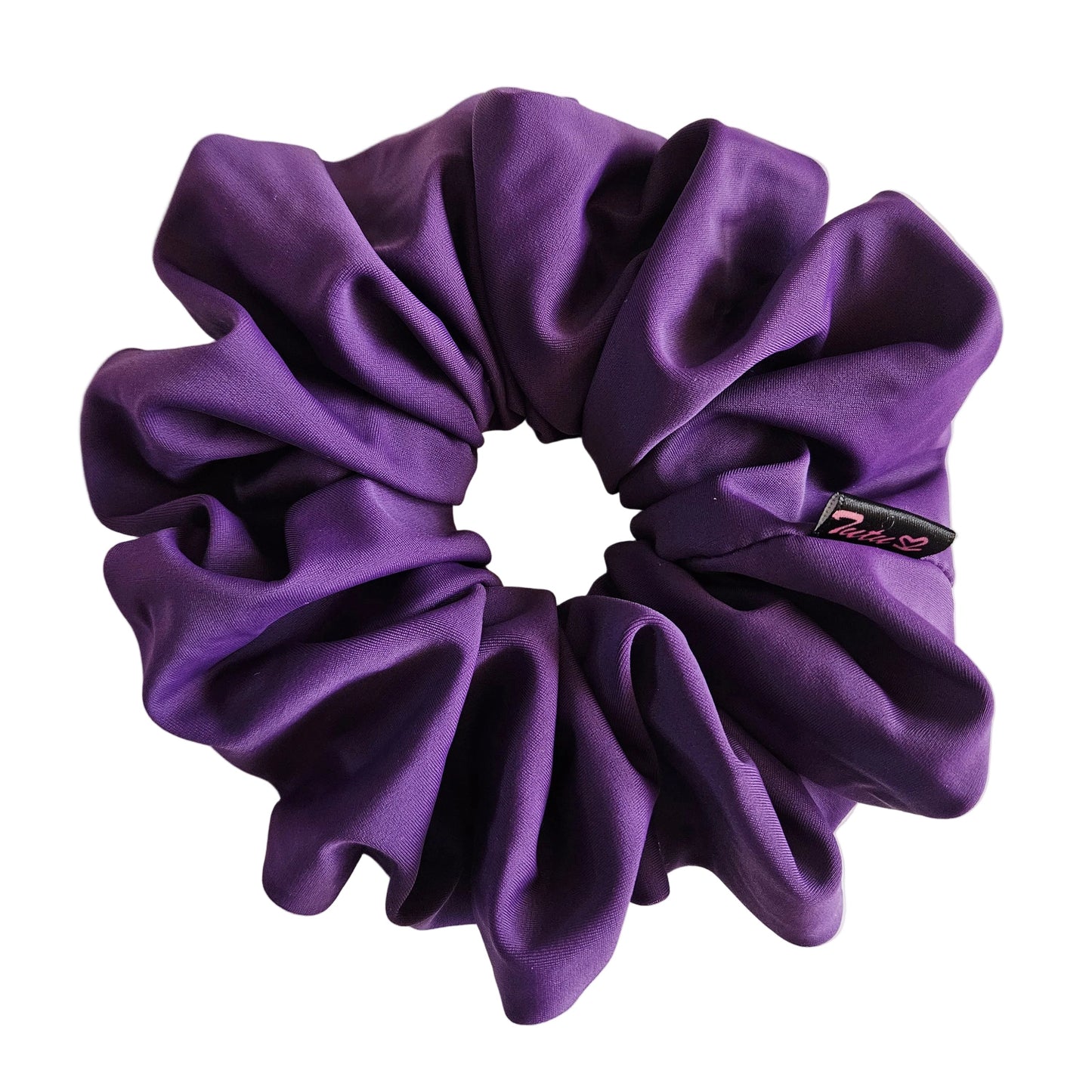 Plum lycra swim scrunchie 
