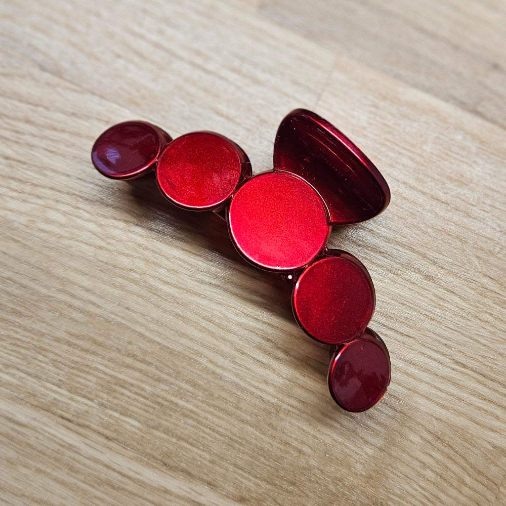 Red Bubble Hair Claw