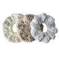 Crochet scrunchies trio
