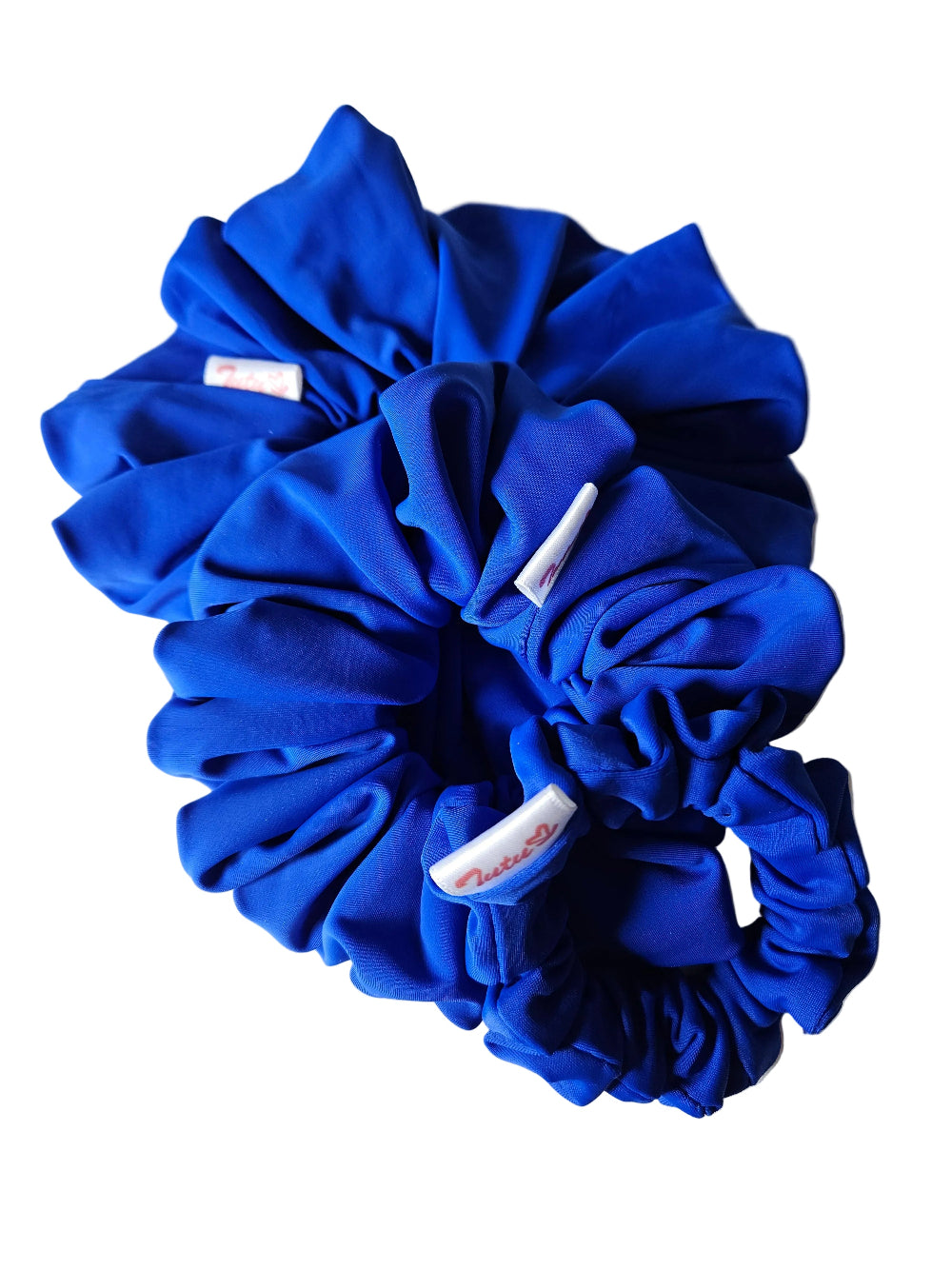 Electric Blue lycra swim scrunchies 