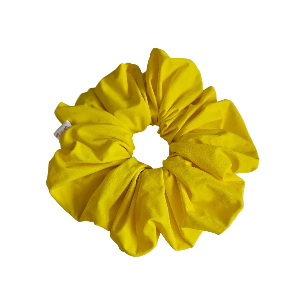 XXL Fluorescent yellow lycra swim scrunchie