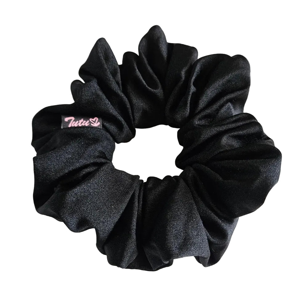 Medium black lycra swim scrunchie 
