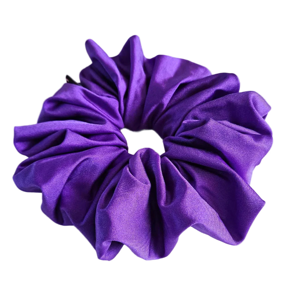 Purple Lycra swim scrunchie