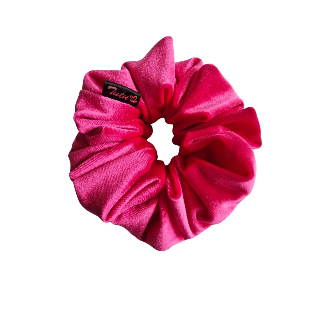 pink velvet scrunchie
