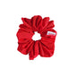 Medium red lycra swim scrunchie holiday hair