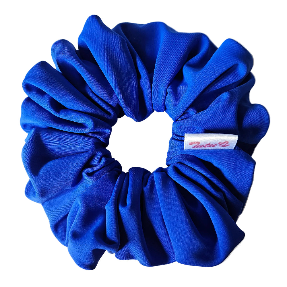 Medium Electric Blue lycra swim scrunchie 