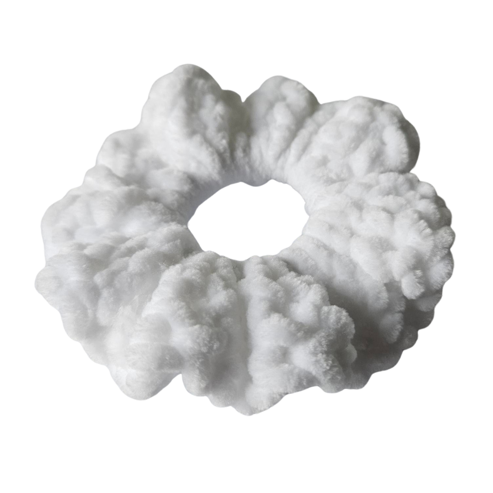 Crochet scrunchies trio